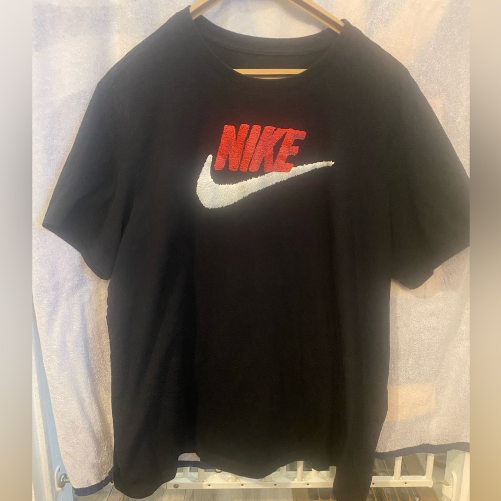The Nike Tee Black with Red and White logo Men’s 3XL
